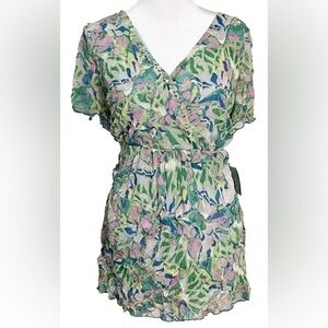 JH Collectibles Wrap Gems Beads Multicolor Top Women’s Size 2X